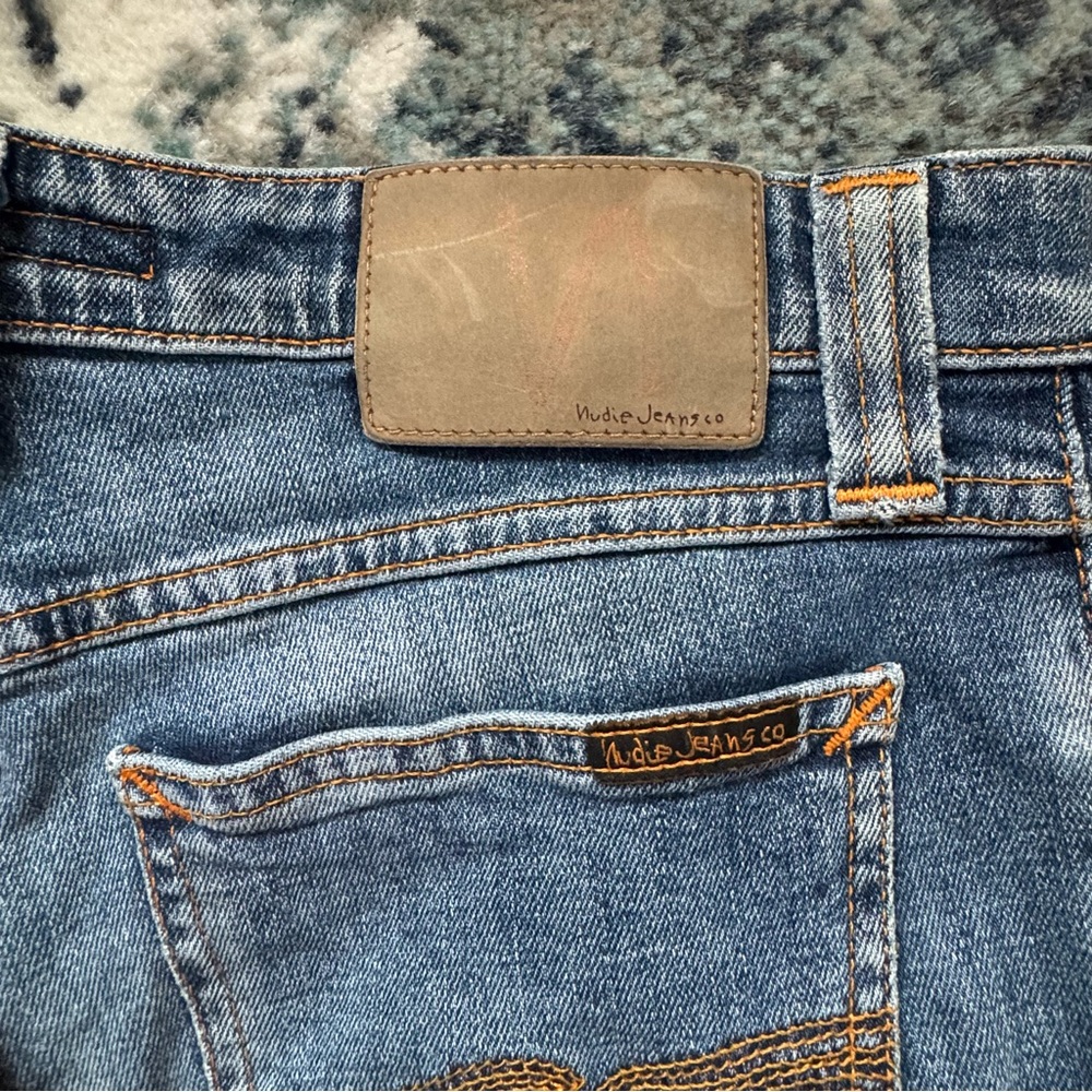 Size 28 Length 34 Nudie Jeans Women’s Faded Blue Denim Ripped Skinny Jeans - Picture 10 of 16